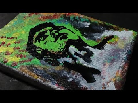 Abstract portrait Art /Acrylic  painting / Freestyle / Freehand // #acrylicart #paintingforbeginners