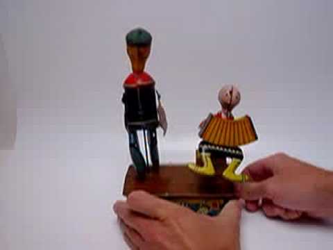 MARX Toys Popeye and Olive Oyl Jigger Vintage Tin Wind-up
