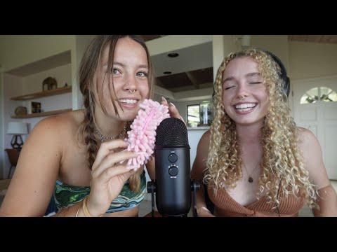 ASMR guess the trigger ~ with my friend ~ I GET TINGLES