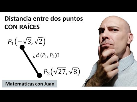 ▷ Distancia entre dos puntos en el plano cartesiano CON RAÍZ CUADRADA. Curso 2018-2019