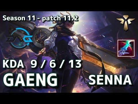 【韓国サーバー/GM/BOT Gumayusi】DFM Gaeng セナ(Senna) VS ブラウム(Braum) SUP - Patch11.2 KR Ranked【LoL】