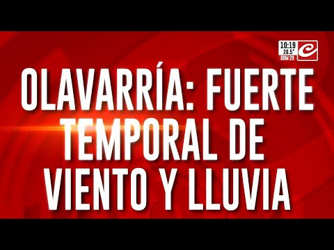 Olavarría: fuerte temporal de viento y lluvia, calles inundadas y vecinos evacuados