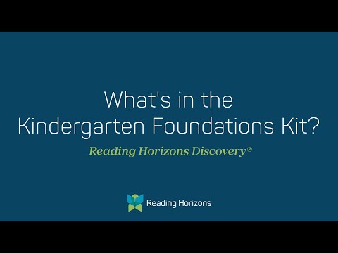What's in the Kindergarten Foundations Kit?