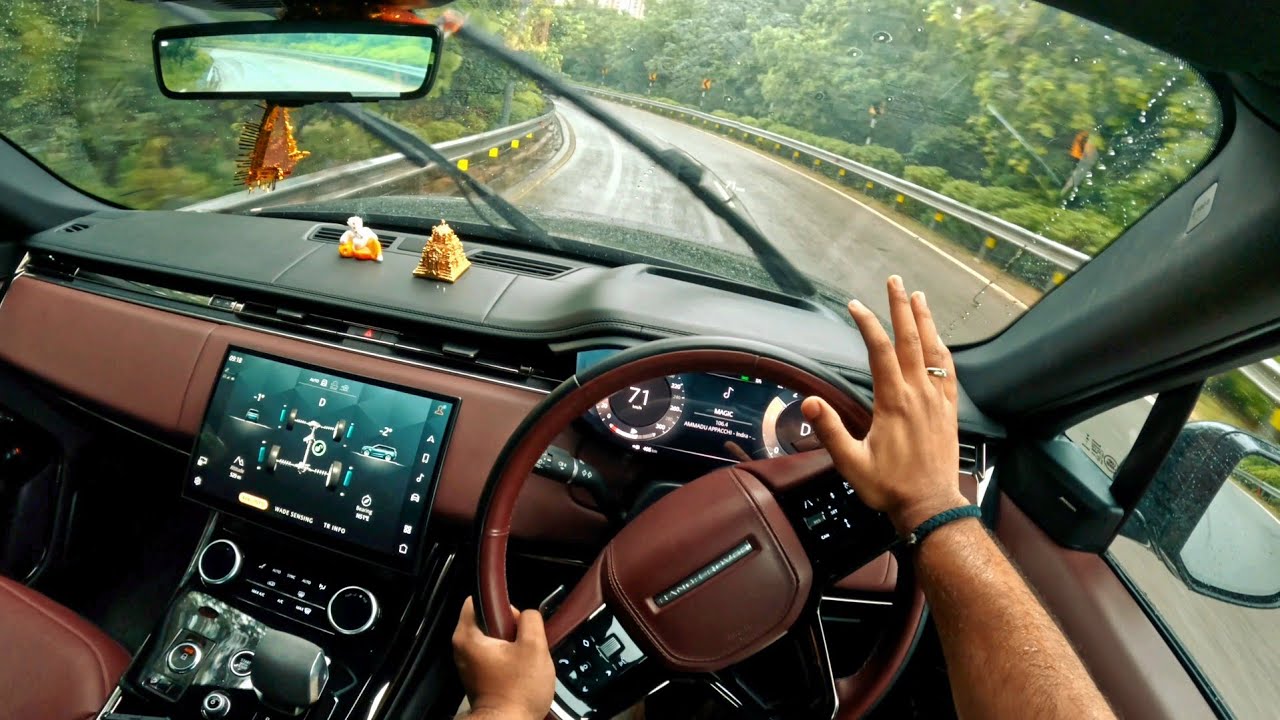 POV: Range Rover Sport on Indian Highway in (Heavy Rain) #india #rangerover #rain