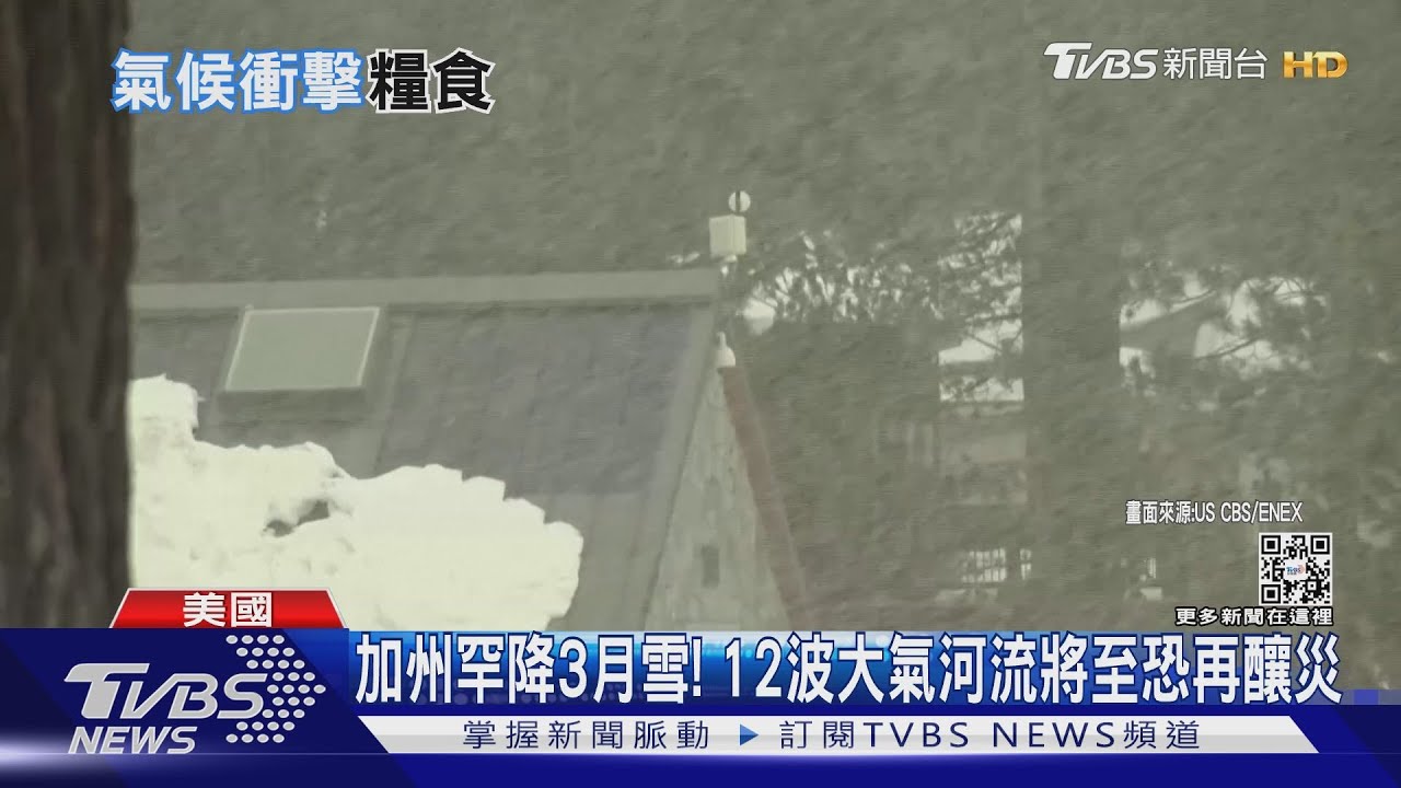 12波大氣河流將至! 加州降三月雪、洪災頻繁恐釀「缺糧」