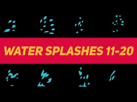 Liquid Elements Water Splashes 11-20 Motion Graphics Templates