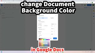 How to Set the Document Background Color in Google Docs - 2024