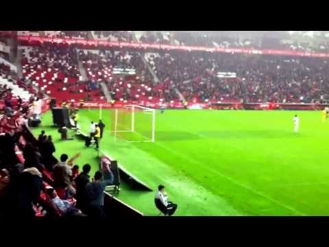 Primer gol de Lekic al Alcorcón visto desde la grada (Sporting 2-2 Alcorcón).