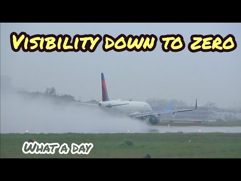 Nature Defies pt 2💥rain stops airplanes💥 airplane spotting Montego Bay Jamaica