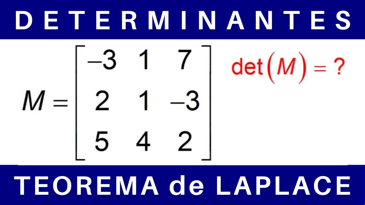MATEMÁTICA do ENSINO MÉDIO 💡 TEOREMA de LAPLACE 3x3 #exercícios #concursos