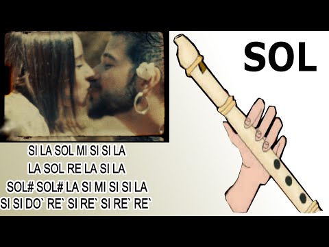 Camilo, Vida de rico, flauta dulce fácil, tutorial con animación, easy  flute recorder