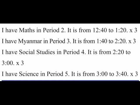 Grade-3 {Unit-6 , Lesson -2, My classes today} @eela-excellentenglish