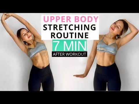 7 MIN STRETCHING AFTER WORKOUT | Neck, Shoulders, Arms & Back Cool Down For Recovery & Relaxation
