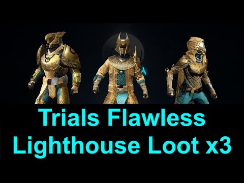 Destiny - Last Year 2 Trials of Osiris Flawless Lighthouse Loot x3