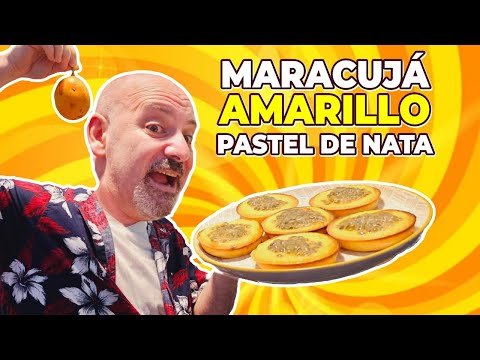 Maracujá amarillo Pastel de Nata - Yellow passion fruit Custard Tart - How to Make Pastéis de Nata