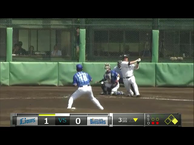 【ファーム】流し打ちでここまで運ぶ!! ライオンズ・ 山川 右中間を破るタイムリー2ベース!! 2016/7/2 L-DB