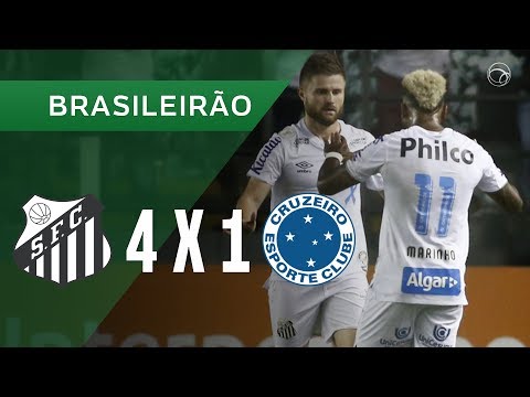 SANTOS 4 X 1 CRUZEIRO - GOLS - 23/11 - BRASILEIRÃO 2019