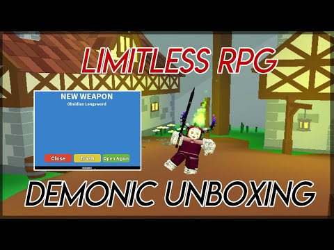 Roblox Limitless RPG | UNBOXING A DEMONIC SWORD! |