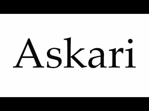 How to Pronounce Askari