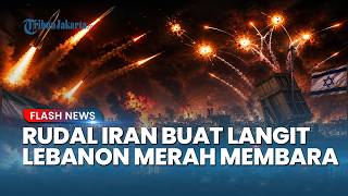 Rekaman Rudal Balistik Iran Lintasi Langit Lebanon Guna Gempur Pangkalan Udara Israel