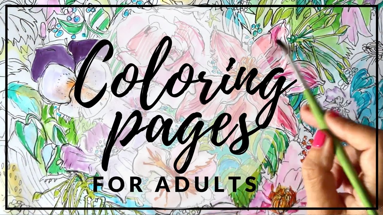 Coloring pages for adults- drawing flowers