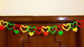 Paper Heart Door Decor | DIY Door hanging decoration | Valentine