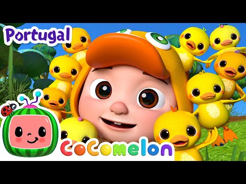 Dez Patinhos Pequeninos 🐥 Cante com o CoComelon Portugal! 🍉 Música Infantil em Português