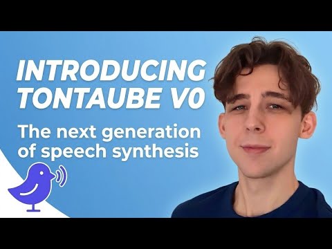 Tontaube - Foundational Text-To-Speech 공식 영상 미리보기