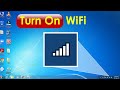 How to turn on wifi in windows 7