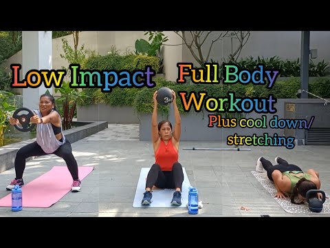 Low Impact Full Body Workout | plus cool down/stretching | Funfit with Gina