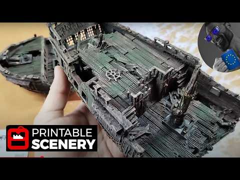 Unboxing the 3D Printed Ship Wreck from Printable Scenery - Printed and Painted by Nerd-Stuff