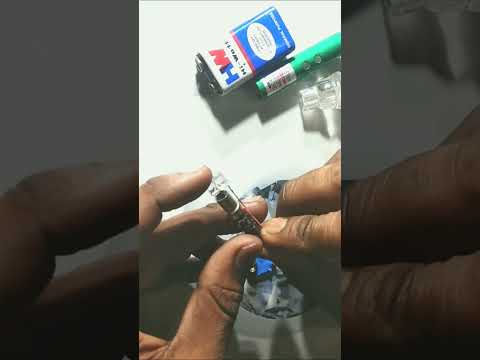 9 volt battery with laser light #shorts #viral #volt #electronic