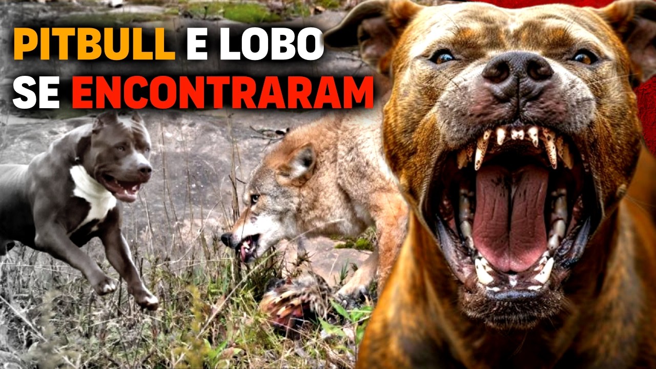 PITBULL dog FACES WOLF - Who beats Pitbull or Wolf? Pitbull vs Wolf