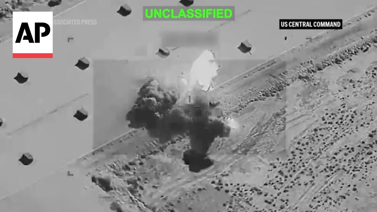 Video | US military footage shows strikes targeting Iran runway, missile launchers