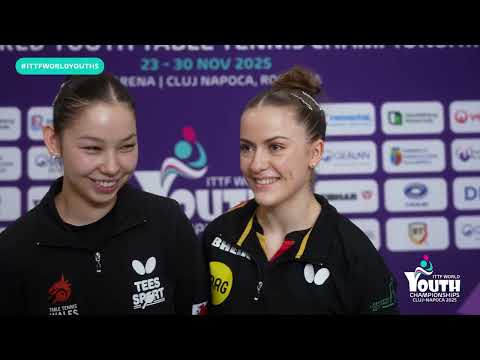 Anna Hursey and Mia Griesel  Interview after winning at ITTF World Youth Championships 2025