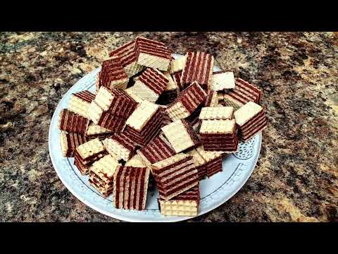 Chocolate and Walnuts Wafer Cake  #easyrecipe #wafer #cake #chocolate #walnuts