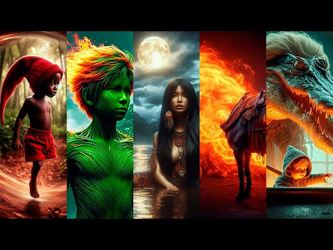 5 Lendas Clássicas do Folclore Brasileiro : Saci Pererê, Curupira, Iara, Mula Sem Cabeça e Cuca!