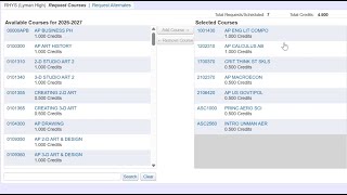 Skyward Course Registration