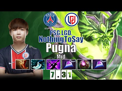 Pugna Mid | PSG.LGD.NothingToSay | PUGNA 7.31 BUY SHARD 7 MIN RAMPAGE | 7.31 Gameplay Highlights