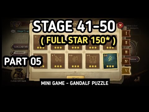 (PART 05) STAGE 41-50 Gandalf Puzzle Mini Game Summoners War X Lord of The Rings Collab Event