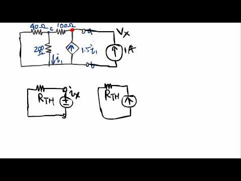 Find the Thevenin voltage and resistance of a circuit (1-4)