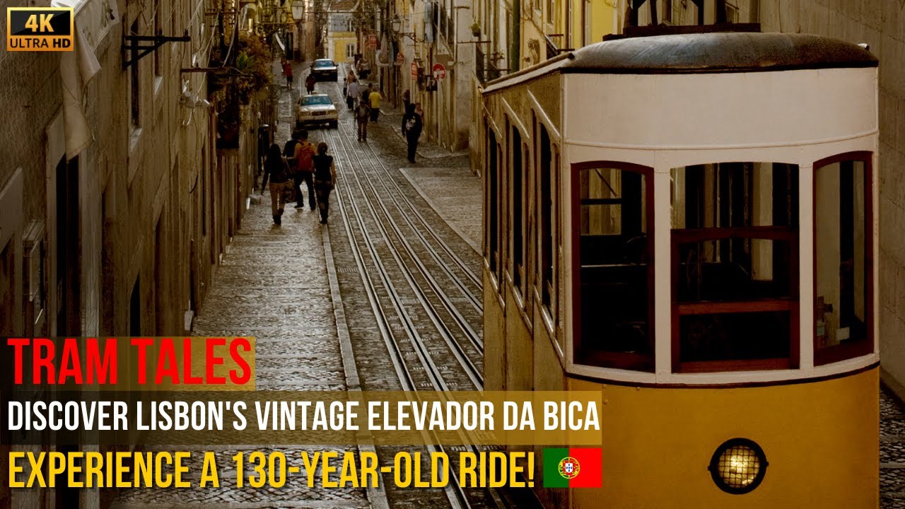Ascend Elevador da Bica through charming neighborhood.