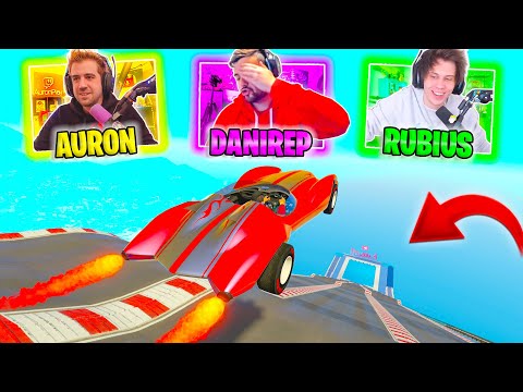 IMPOSSIBLE MEGA RAMP WITH RUBIUS, AURONPLAY, AND FRIENDS! I'M PLAYING AMAZINGLY! - GTA V ONLINE