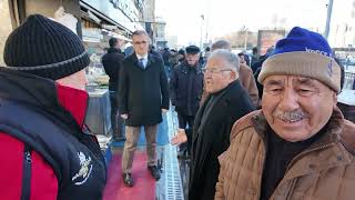 baskan buyukkilictan sivas caddesinde esnaf ve vatandaslarla tatli bulusma