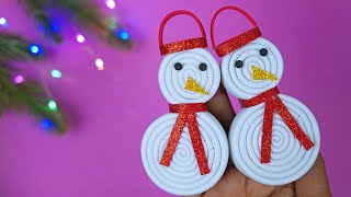 How to Make Christmas Snowman - Glitter Foam Christmas Ornaments - DIY Handmade Xmas Craft 2025