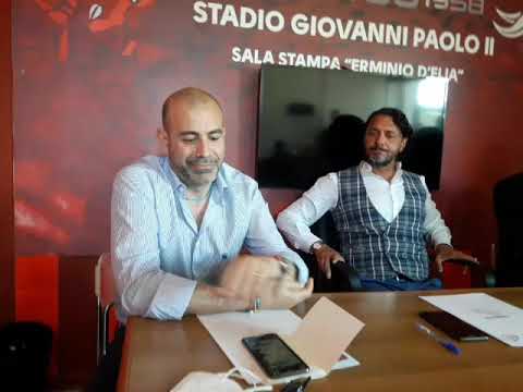 Conf. Stampa AC Nardò.  Il Club Manager Marco Cavalera e l'Amministratore Delegato Antonio Vincenti.