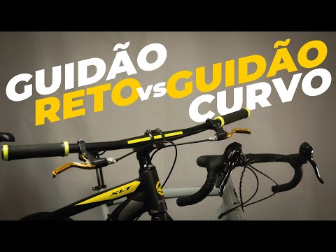 Guidão reto vs guidão curvo. Pedaleria