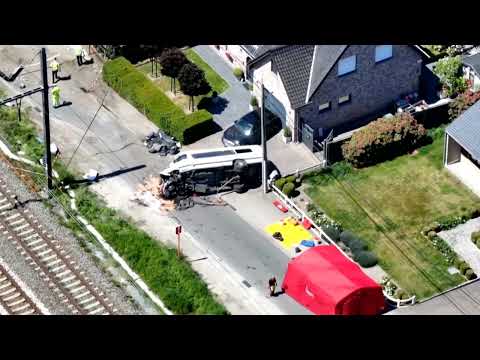Video Thumbnail: Four killed as train hits special needs school van in Belgium
