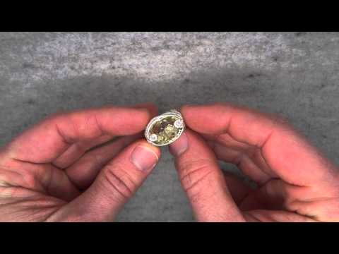 Brigitte Adolph - Silver Lemon Citrine Lace Ring - ORRO Contemporary Jewellery Glasgow