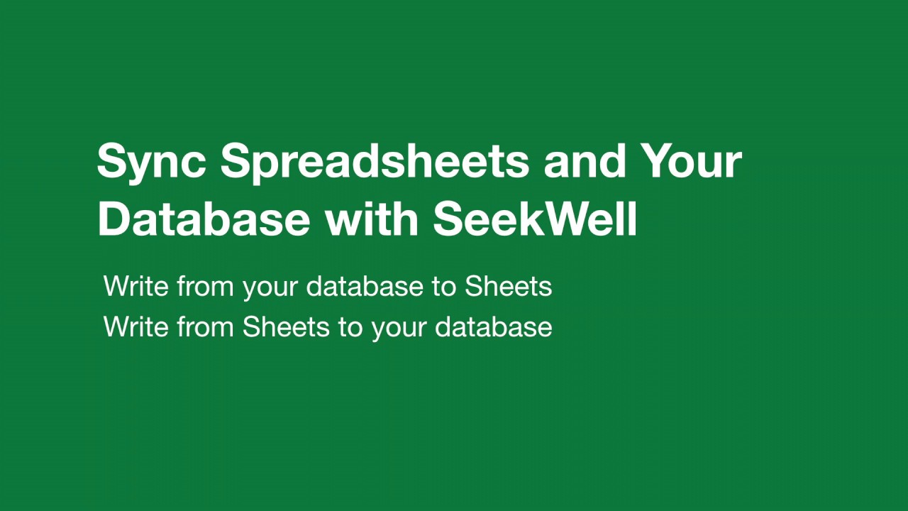 Sync Your Database with a Google Sheet
